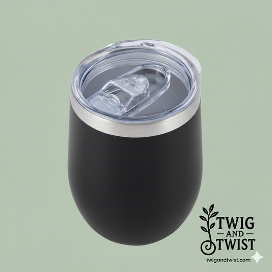 Twig and Twist Personalised 300ml Double Wall Tumbler - Black