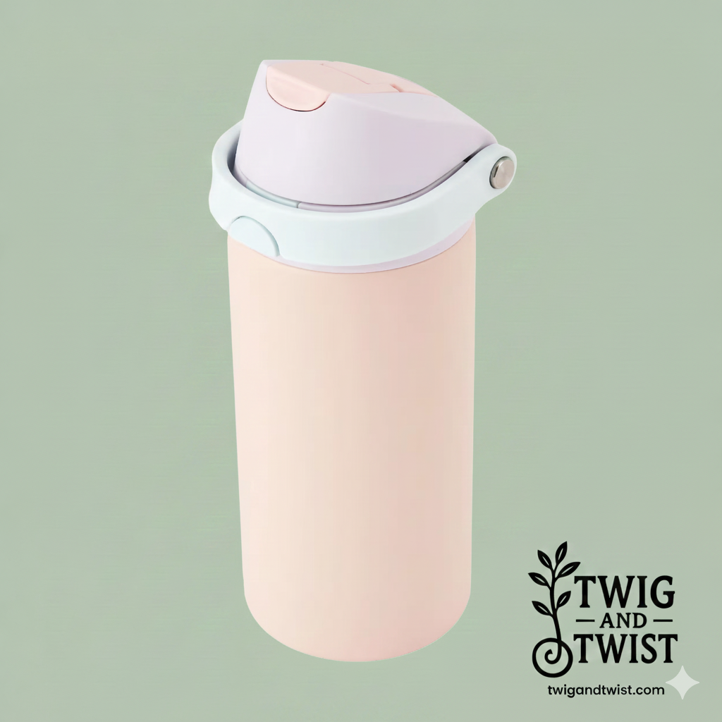 Twig and Twist 530ml Pink Dual Function Drink Bottle