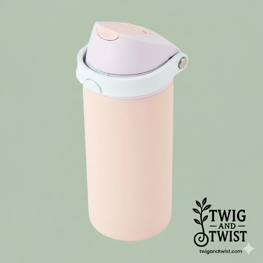Twig and Twist 530ml Pink Dual Function Drink Bottle