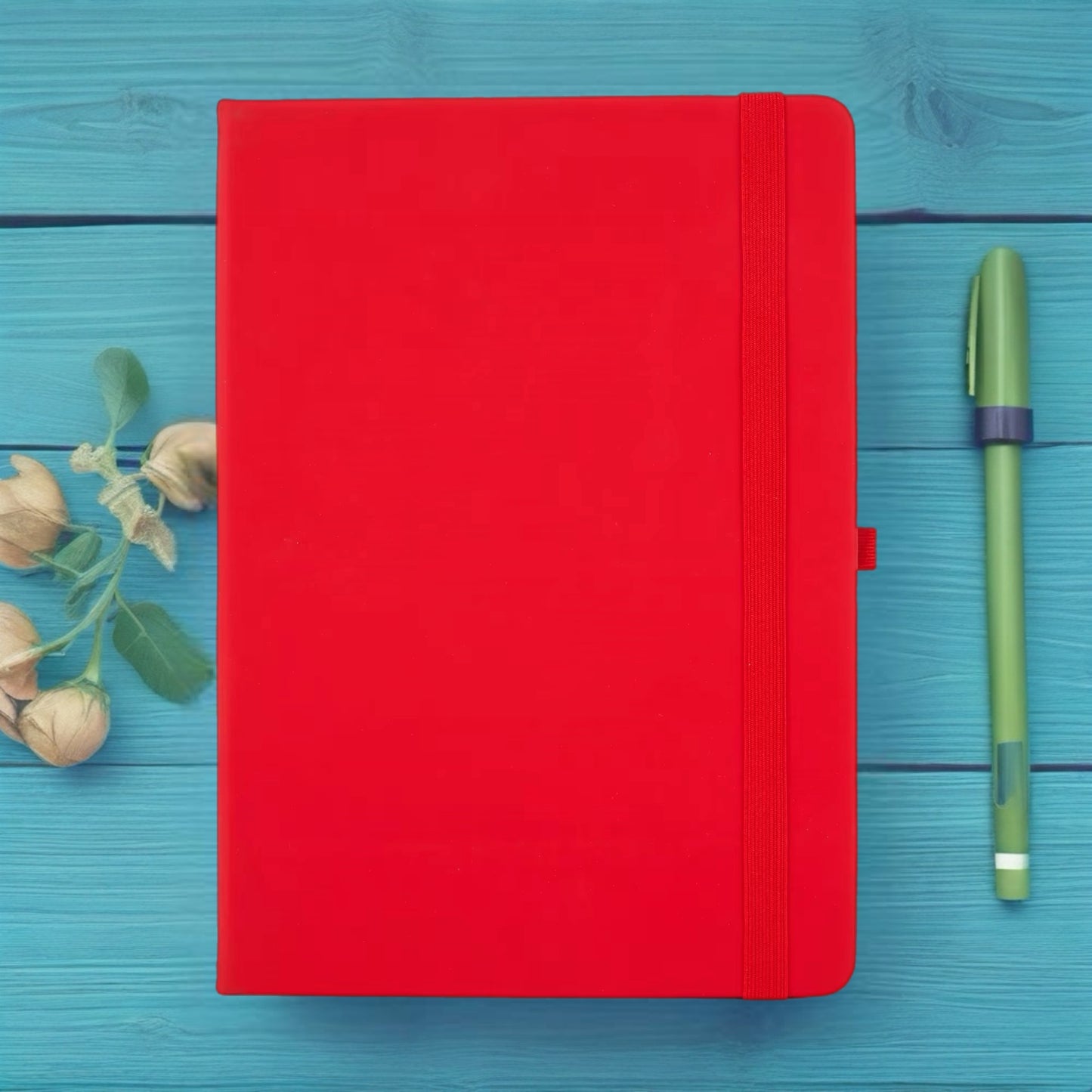 Twig and Twist Personalised A5 Lined Journal - Red