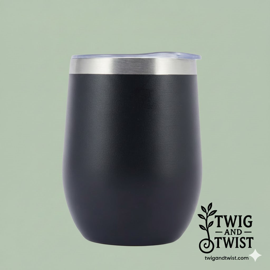 Twig and Twist Personalised 300ml Double Wall Tumbler - Black