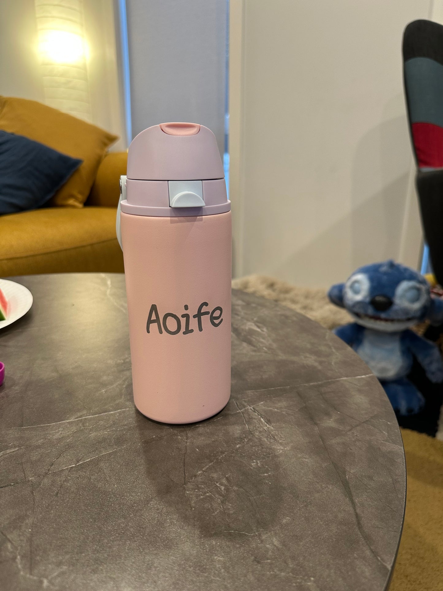 Twig and Twist Personalised 530ml Dual Function Drink Bottle - Pink