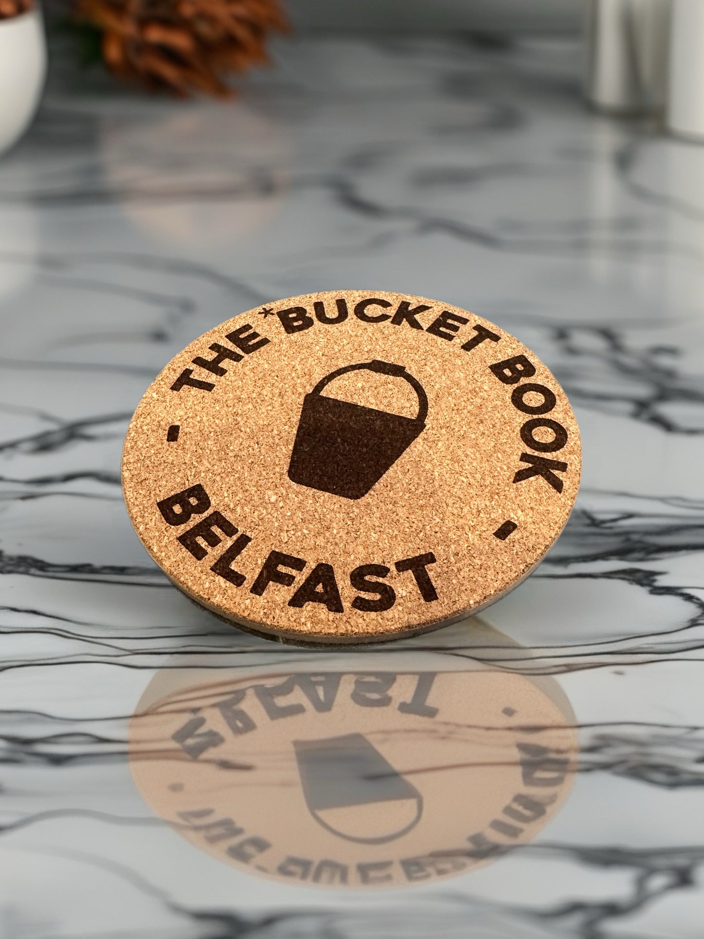 Twig and Twist Personalised Cork Coasters set of 4