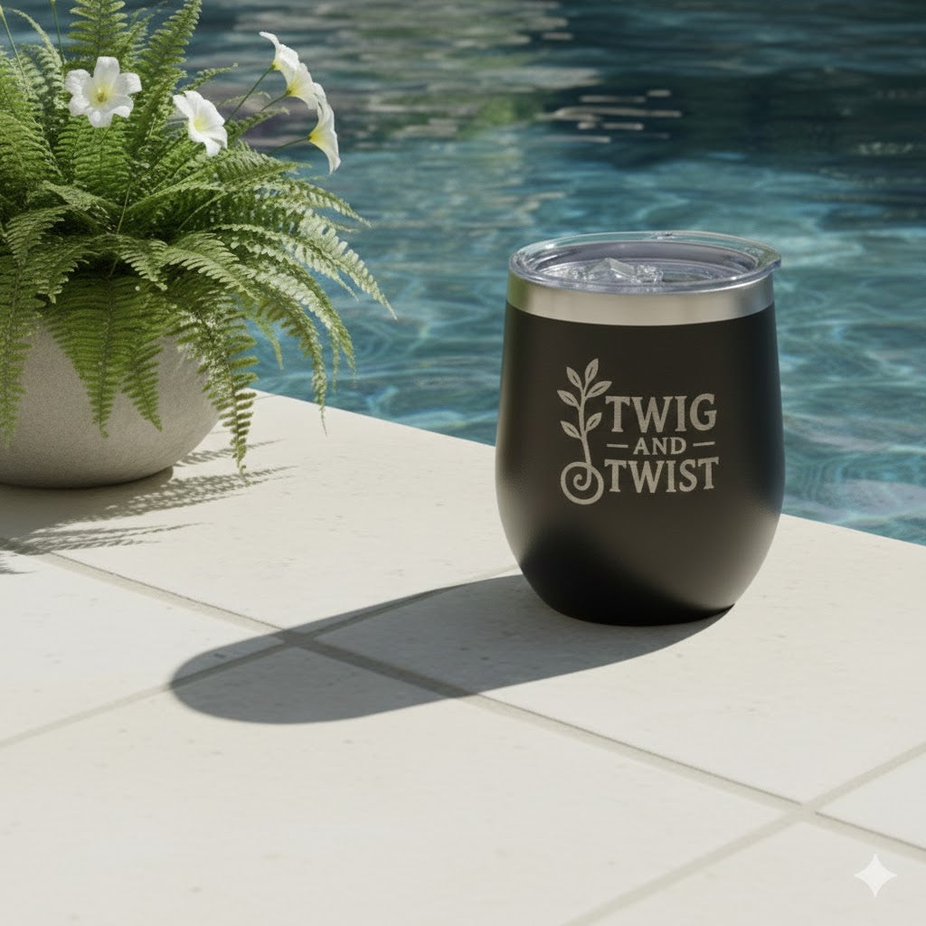 Twig and Twist Personalised 300ml Double Wall Tumbler - Black