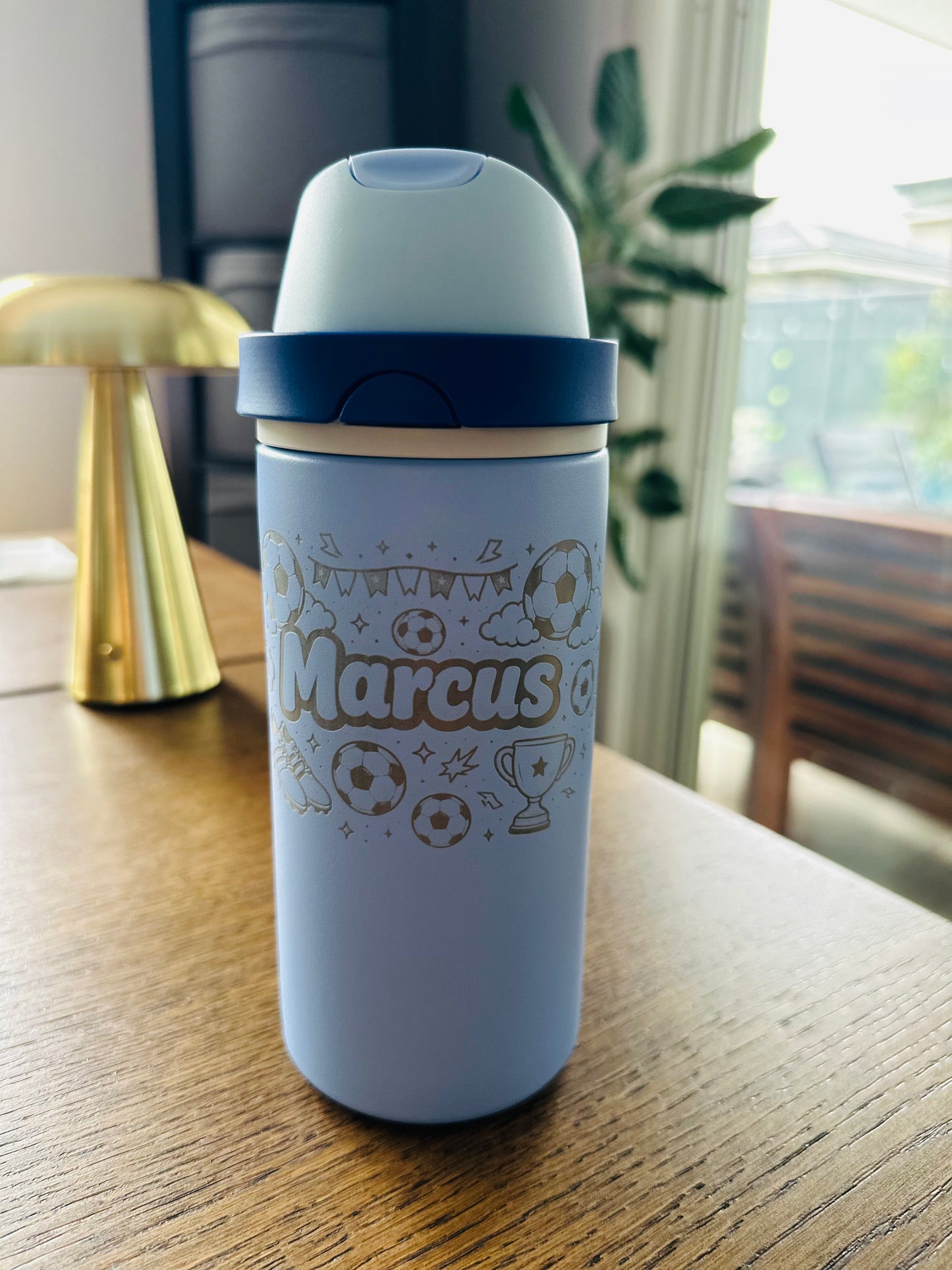 Twig and Twist Personalised 530ml Dual Function Drink Bottle - Blue