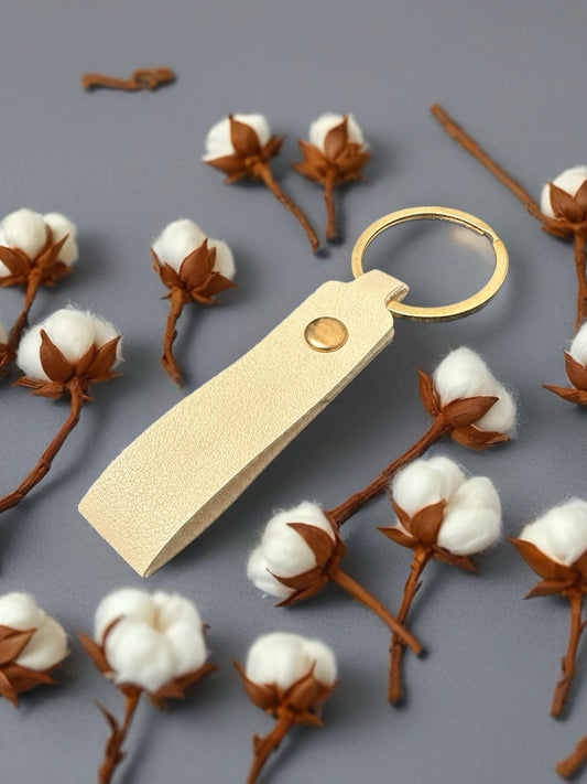 PU leather Keyring (Beige)