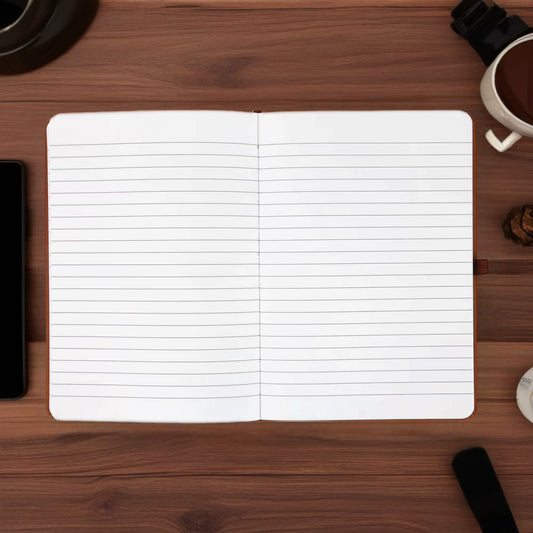 Twig and Twist Personalised A5 Lined Journal - Tan