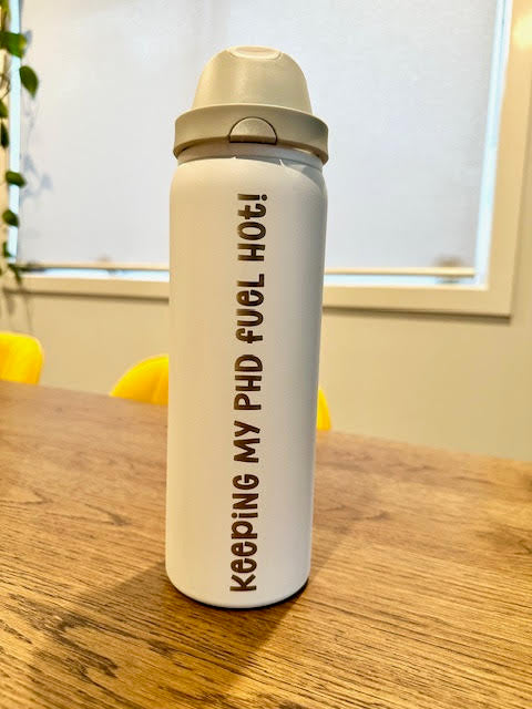 Twig and Twist Personalised 940ml Dual Function Drink Bottle - White